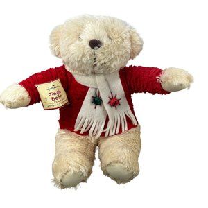 Hallmark Jingle Bear 14 Inch Christmas Teddy Bear Plays Jingle Bells New
